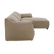 Veata - Sectional Sofa - Light Brown Suede