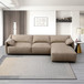 Veata - Sectional Sofa - Light Brown Suede
