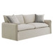 Upendo - Sofa With 2 Pillows - Beige Linen