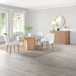 Qwin - Server With Marble Top - Marble Top & Oak