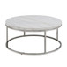 Zaidee - Coffee Table With Marble - Marble Top & Nickel