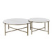 Zaidee - Nesting Table Set - Natural Marble Top & Nickel