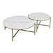 Zaidee - Nesting Table Set - Natural Marble Top & Nickel