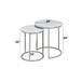 Zaidee - Nesting Table Set - Marble Top & Nickel