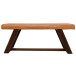 Pinrag Genuine Tan Leather Bench