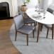 Rixos White Table with 4 Virginia Light Gray Chairs