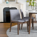 Rixos White Table with 4 Virginia Light Gray Chairs