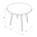 Fiona Walnut Table with 4 Brighton Navy Chairs