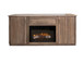 Mezquite - 1 Drawer 2 Doors Fireplace TV Stand 70 - Mezquite Brown