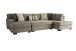 Bri Pewter L Shaped Sectional in Fabric