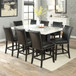 Camila - Rectangular Counter Dining Set Dark Gray Table Top