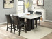 Camila - Rectangular Counter Dining Set Dark Gray Table Top