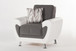 Duru Living Room Set In Gray Polyester And Microfiber