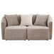 Townsend - Chenille Upholstered Rolled Arm Loveseat - Latte