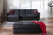 Elegant Sectional In Black Faux Leather