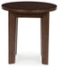 Korestone 2 - Dark Brown - Round End Table
