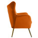 Jacob Tufted Accent Wingback Chair with Golden Base