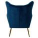 Jacob Tufted Accent Wingback Chair with Golden Base