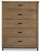Tomtyn - Light Brown - Five Drawer Chest