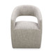 Barrow - Performance Fabric Rolling Dining Chair - Pearl Silver