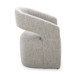 Barrow - Performance Fabric Rolling Dining Chair - Pearl Silver