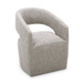 Barrow - Performance Fabric Rolling Dining Chair - Pearl Silver