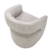 Barrow - Performance Fabric Rolling Dining Chair - Pearl Silver