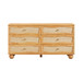 Grappa - Wood & Rattan Wavy Dresser - Natural