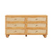 Grappa - Wood & Rattan Wavy Dresser - Natural