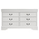 Louis Philippe - 6-Drawer Dresser - White