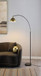 Gloria - Arched Dome Shade Metal Floor Lamp Black - Gold