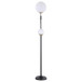 Dacki - Dual Spherical Bulb Metal Floor Lamp - Black