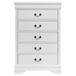 Louis Philippe - 5-Drawer Bedroom Chest - White