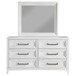 Marielle - 6-Drawer Dresser With Mirror - Distressed White