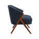 Ernest Mid-Century Anti-slip Footpad Barrel Livingroom Chair with Vertical Channel-Tufted Back