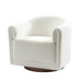 Hugues Swivel Chair with Sturdy Wooden Base