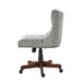 Sadie Boucle Seat Swivel and Adjustable Height Tufted Armless Task Chair with Nailhead Trim and Solid Wood Foot