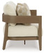 Serene Bay - Dark Brown / White - Loveseat With Cushion