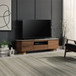 Willene - TV Stand With Ceramic Top - Ceramic Top & Walnut
