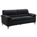 Eilene - Loveseat - Black Top Grain Leather