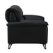 Eilene - Loveseat - Black Top Grain Leather