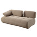 Carrick - Sectional Sofa With 6 Pillows - Beige Sandwich Mesh Fabric
