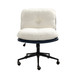 Kimberly Polyster Mid Century Modern Task Chair with Metal Legs