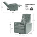 Valentin Modern Leather Swivel Power Recliner With USB