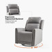 Arnold Contemporary Swivel and Rocker Power Recliner with Adjustable Headrest and Built-in USB Port