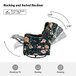 Gastone Transitional Floral Fabric Nursery Recliner with Curved Arms