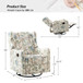 Gastone Transitional Floral Fabric Nursery Recliner with Curved Arms