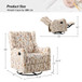 Gastone Transitional Floral Fabric Nursery Recliner with Curved Arms