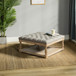 Boyan Modern Button Tufted Square Ottoman with Nailhead Trim