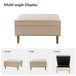Burkhard Modern Storage Faux Leather Tufted Cocktail Ottoman with Solid Wood Legs